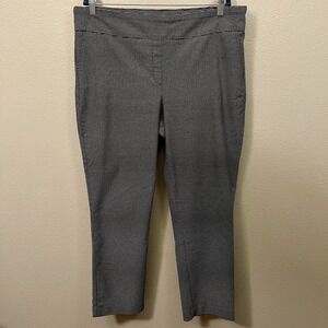 Hilary Radley Pull On Dress Pants Ankle Checkered Office‎ Professional Size XXL